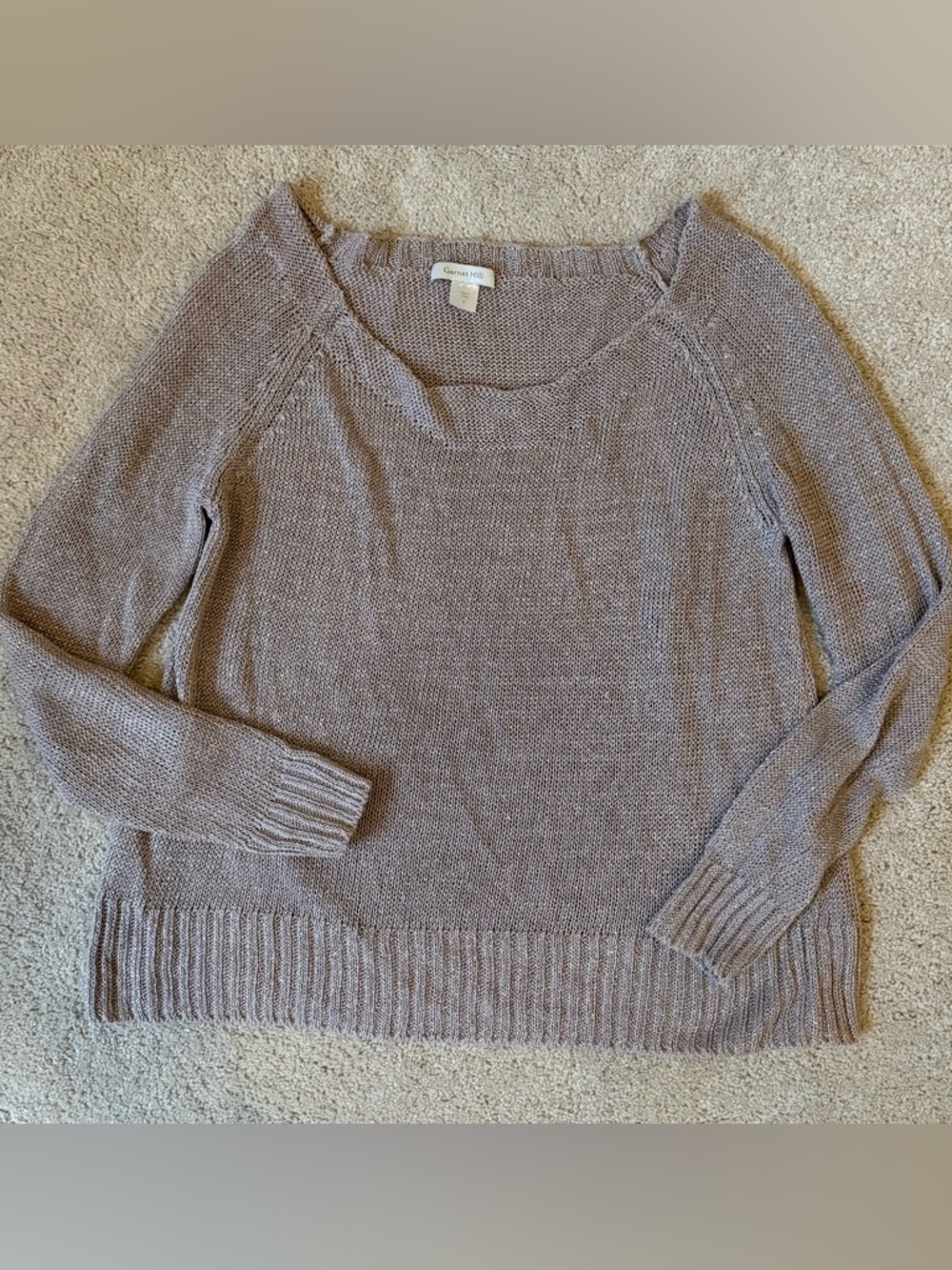 Garnet Hill linen blend sweater S